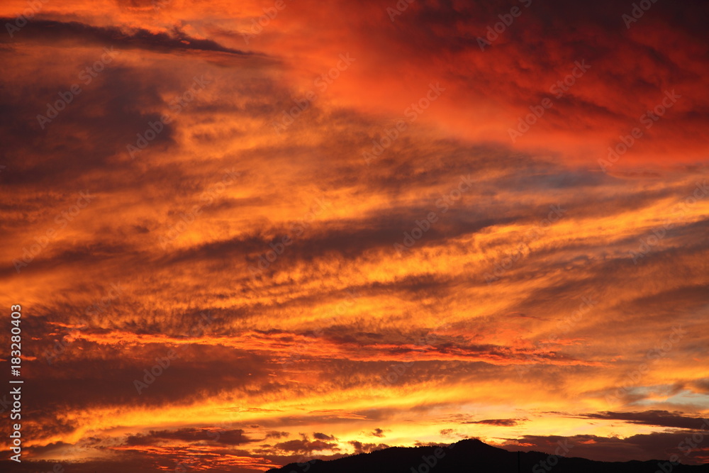 Sunset in Kyoto before Typhoon