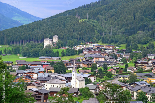 View of Kaprun city in Austria photo