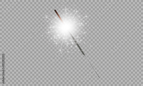 Christmas sparkler set. Vector eps10