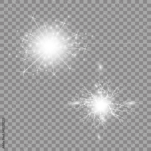 Christmas sparkler set. Vector eps10