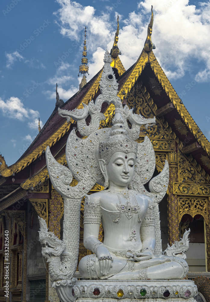 Fototapeta premium Buddha statue Wat Tung Yu Chiang Mai Thailand