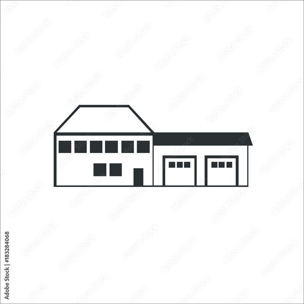 House with garage icon