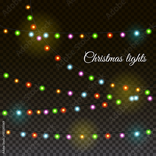 Christmas and New year light garland