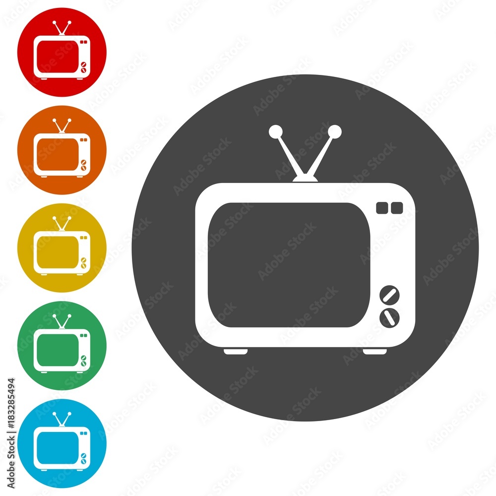 Vector retro TV icon Vector retro TV icon