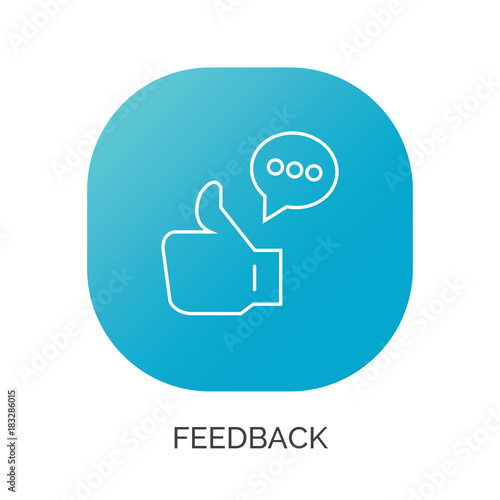 feedback vector thin line icon