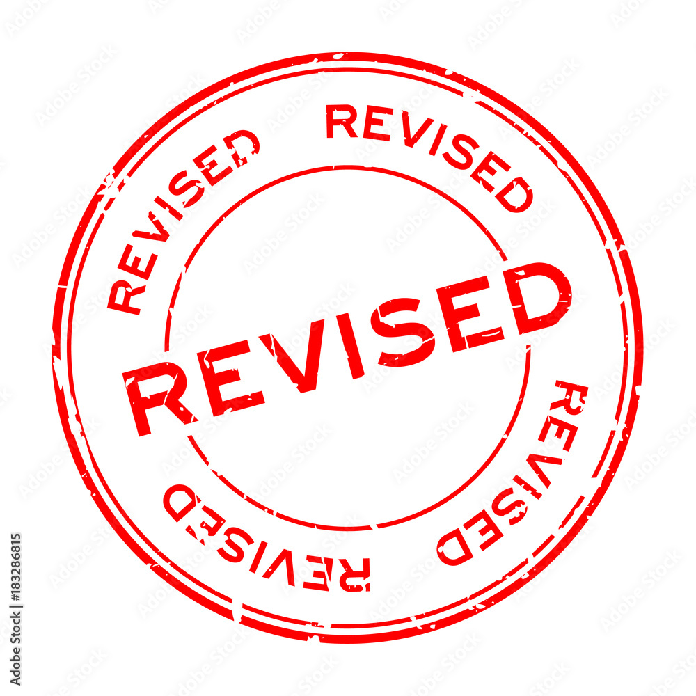 Grunge revised round rubber seal stamp on white background Grunge revised round rubber seal stamp on white background
