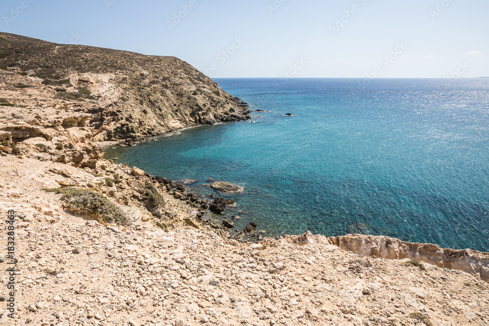 View from the  southern end of Rhodes in Prassonisi, Greece 