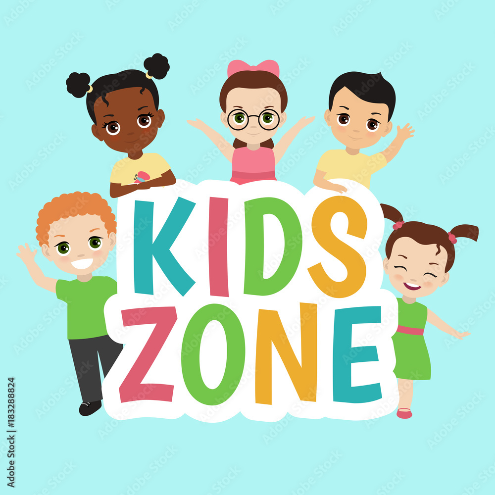 Kids zone banner design. Kids zone banner design.