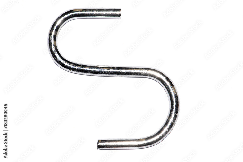 S-shaped hook isolated on white background