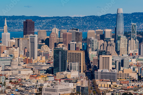 Downtown San Francisco Ca. 2017 December and market street 