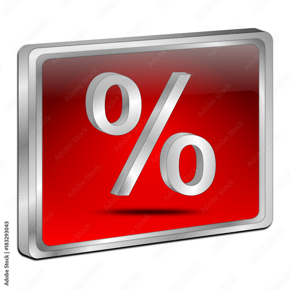 Discount button - 3D illustration Discount button - 3D illustration