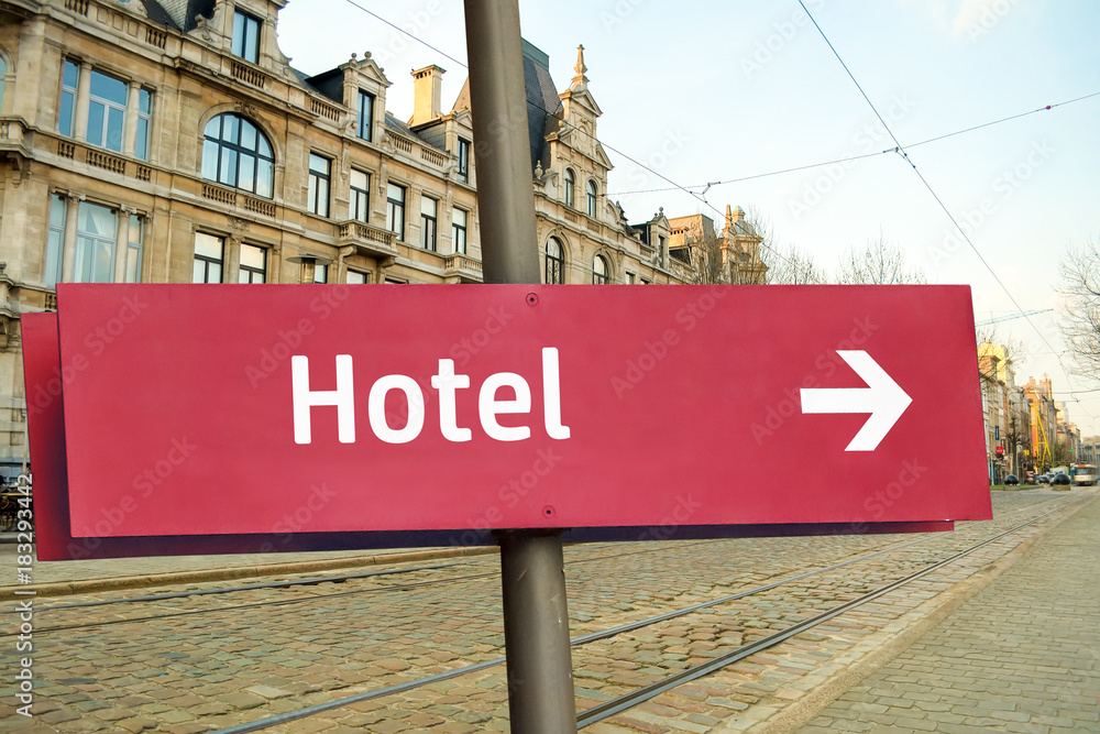 Obraz premium Schild 211 - Hotel