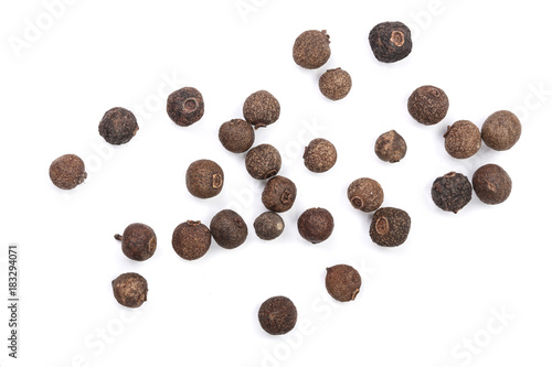 Tela Allspices or Jamaica pepper isolated on white background