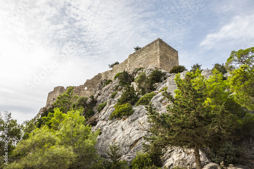 The Castle of Monolithos in Rhodes  Greece  is perhaps the most impressive castle of Rhodes and it is located on a 236 m high rock  overlooking the sea