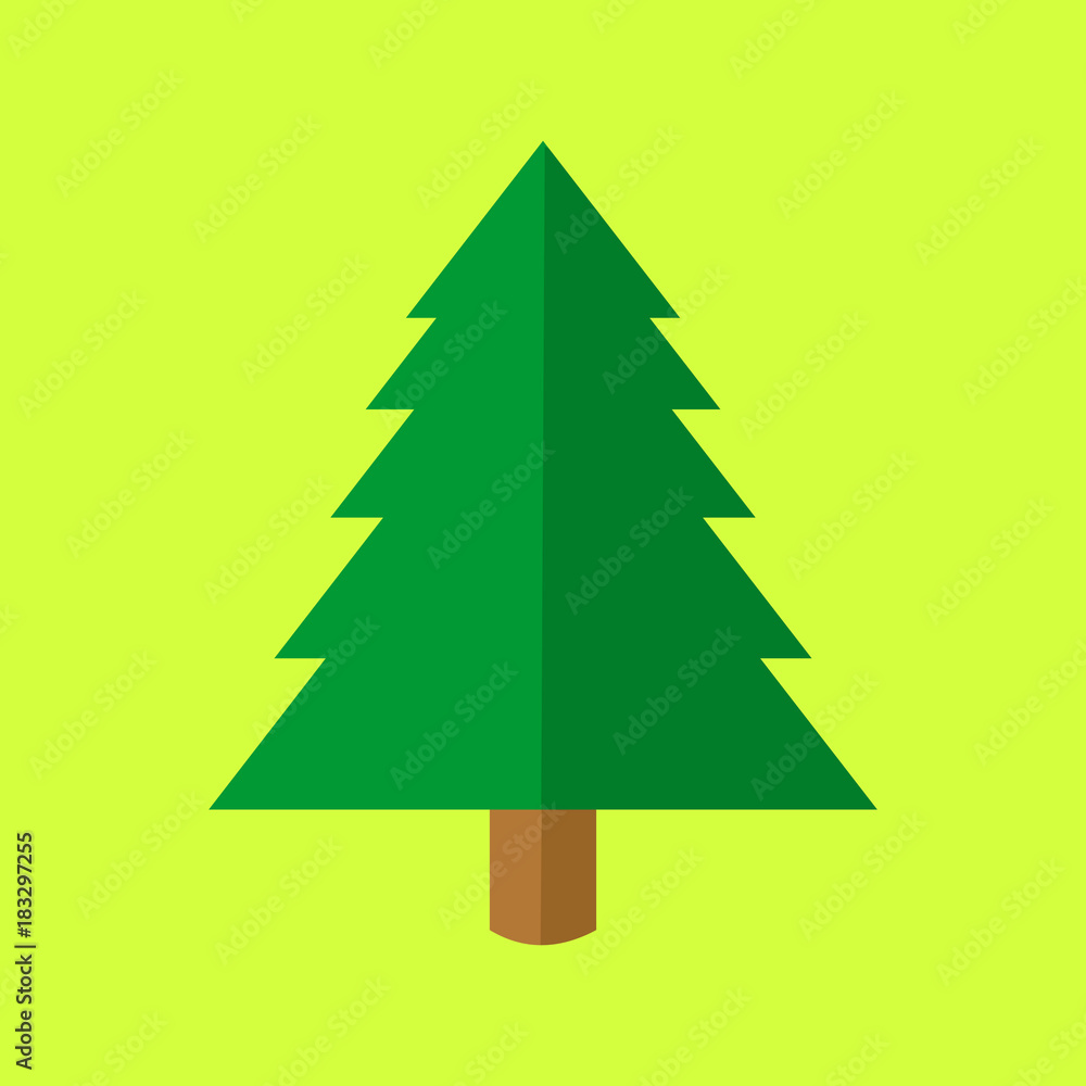 Simple Christmas Tree Cartoon Vector Illustration Simple Christmas Tree Cartoon Vector Illustration