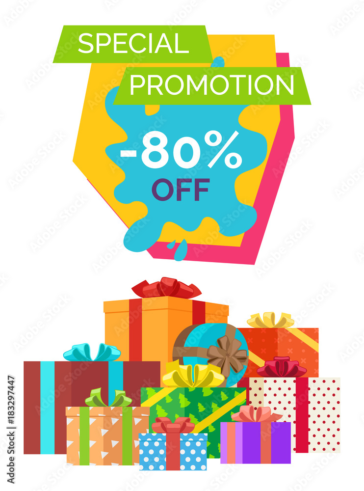Special Promotion -80 Off Vector Illustration
