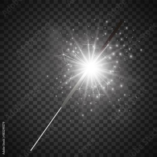 Christmas sparkler set. Vector eps10