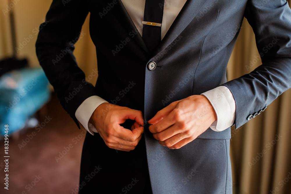 Man suit buttons.