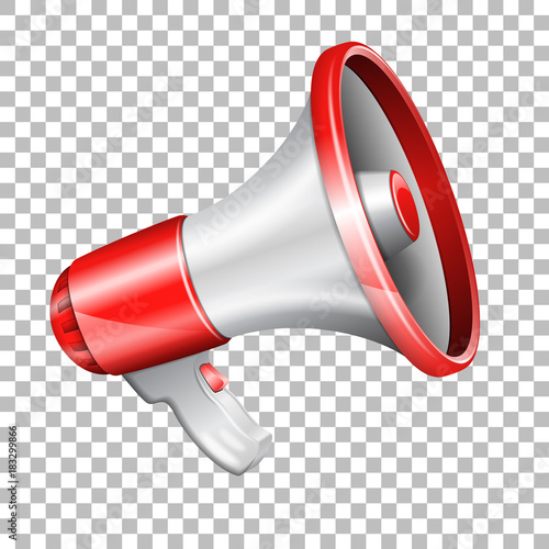 Megaphone on transparent background