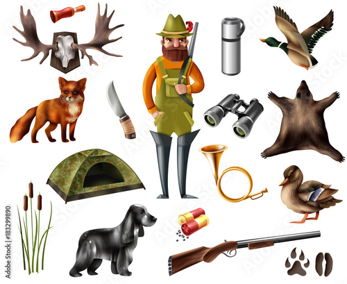Hunting Icons Set