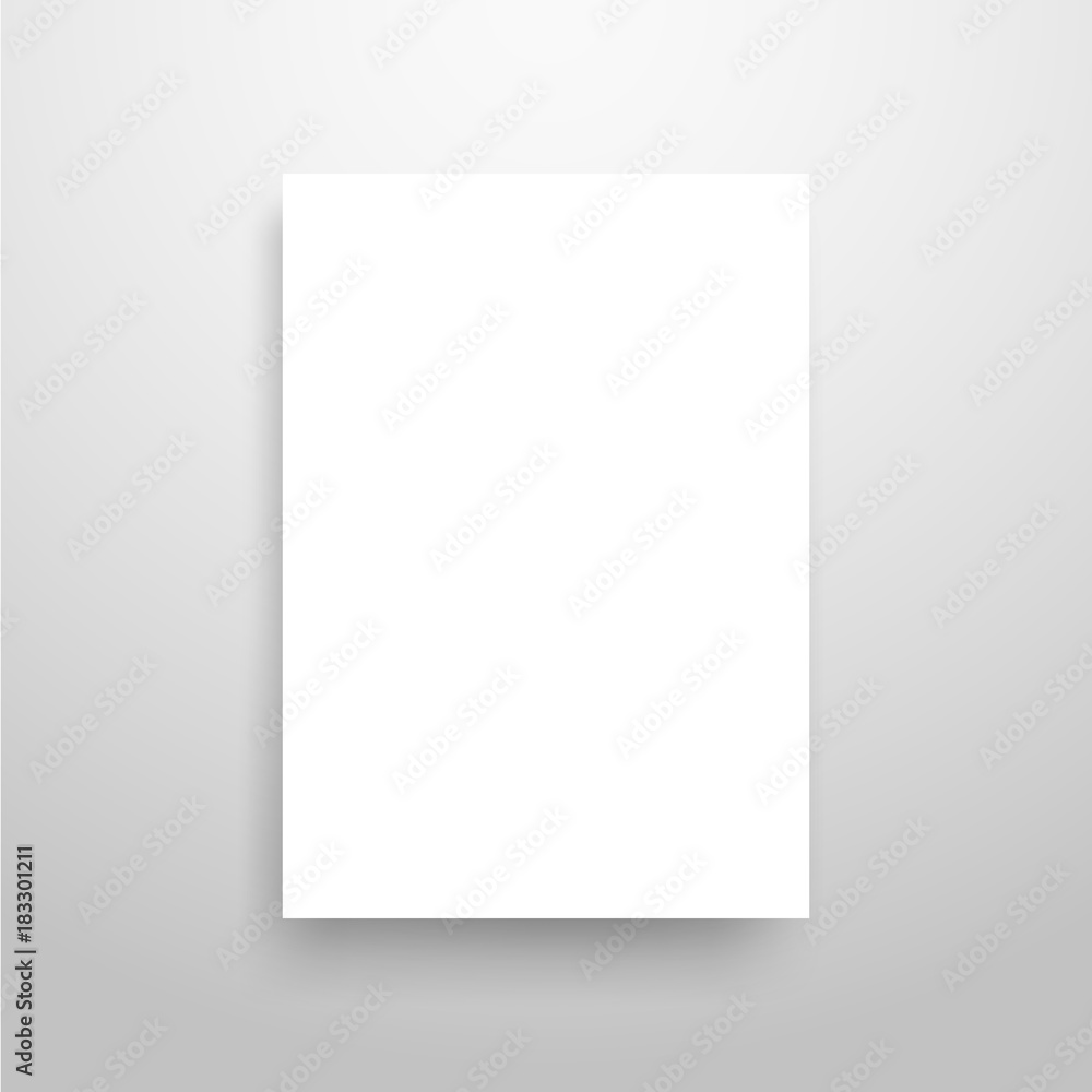 Mock-Up Realistic White Poster Hanging. Empty White Vector Poster Template. Mock-Up Realistic White Poster Hanging. Empty White Vector Poster Template.