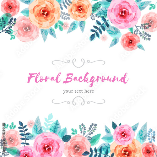 Floral Background with roses