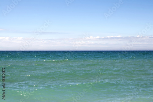 Picturesque landscape and clear blue waters at Lake Michigan
