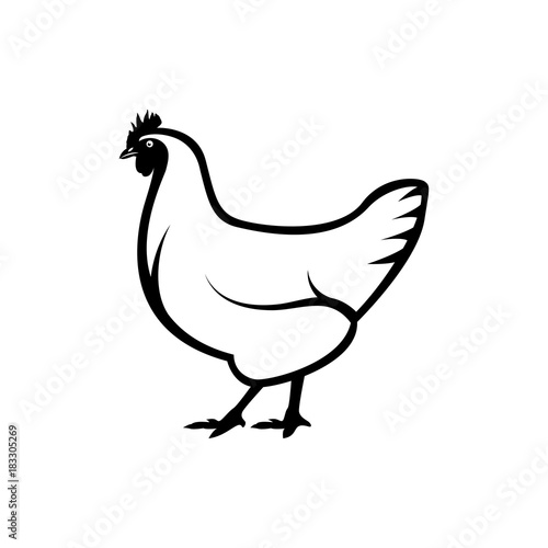 vector chicken silhouette