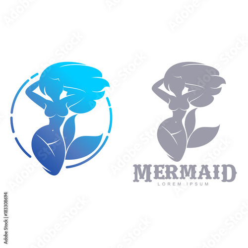 mermaid logo templates