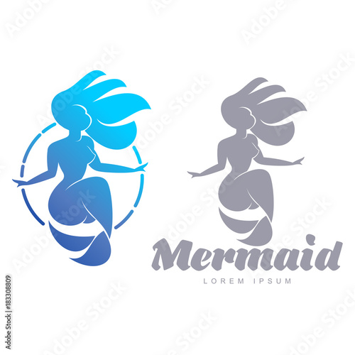 mermaid logo templates