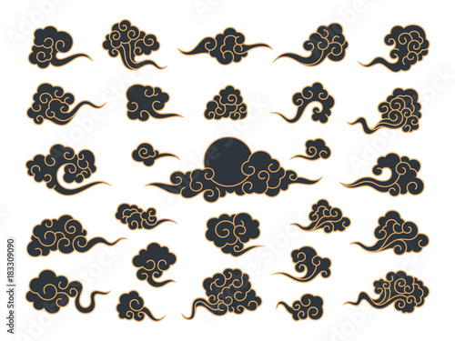 Chinese clouds. Vector
