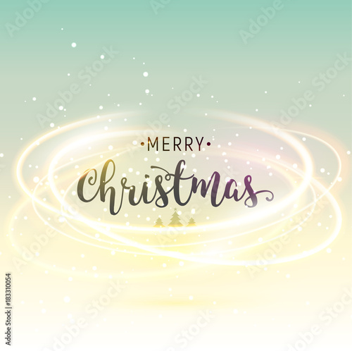 Christmas background with lights card holiday design. Xmas celebration greeting card