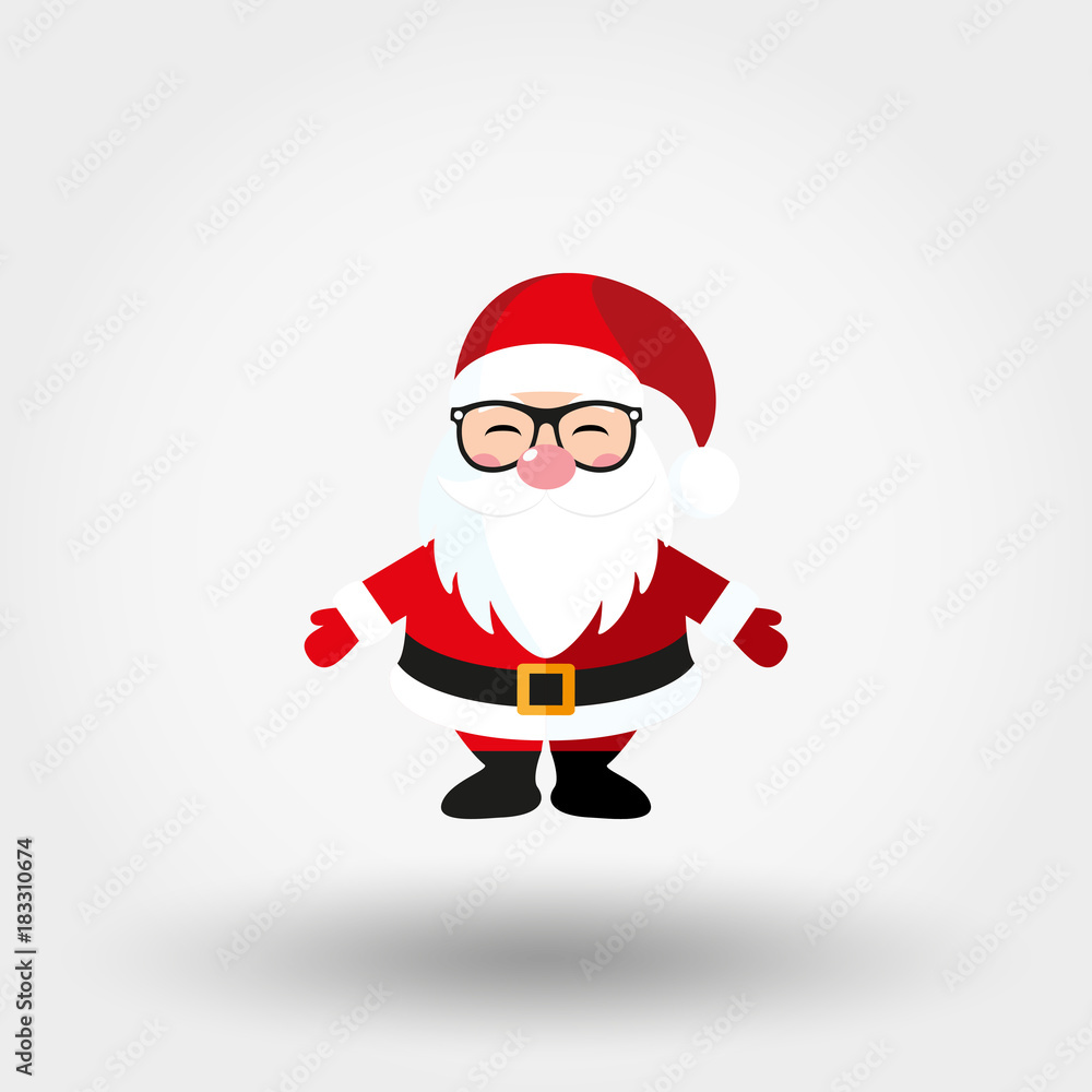 Santa Claus with glasses. Icon. Vector. Flat. Santa Claus with glasses. Icon. Vector. Flat.