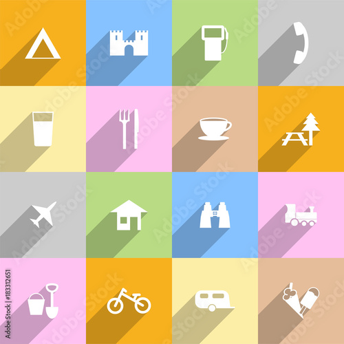 Flat Map Icon labels