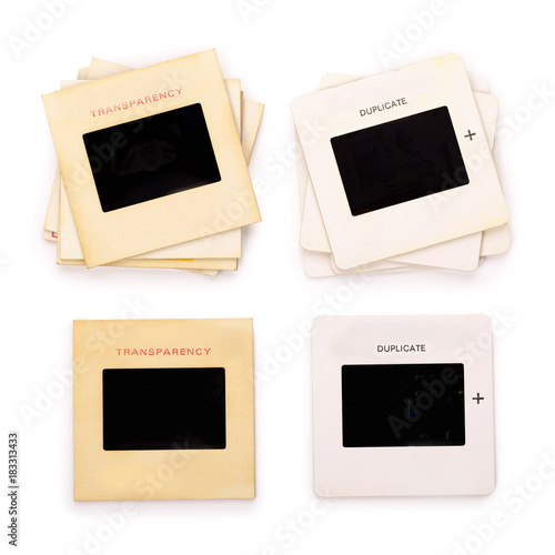 Foto Vintage transparencies in a cardboard mount, contains clipping path