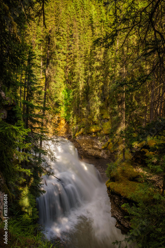 Waterfall in Johnston Canyon, Banff National Park, Canada