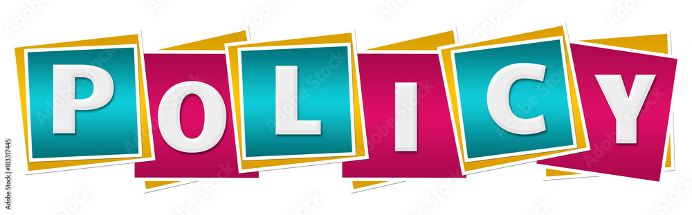 Policy Pink Turquoise Squares Policy Pink Turquoise Squares