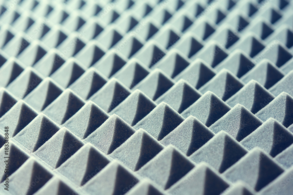 Acoustic foam panel background, blue toned image Acoustic foam panel background, blue toned image