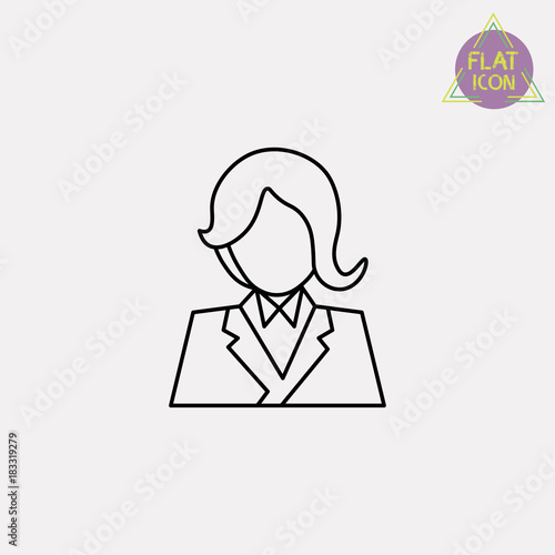 restaurant manager avatar line icon