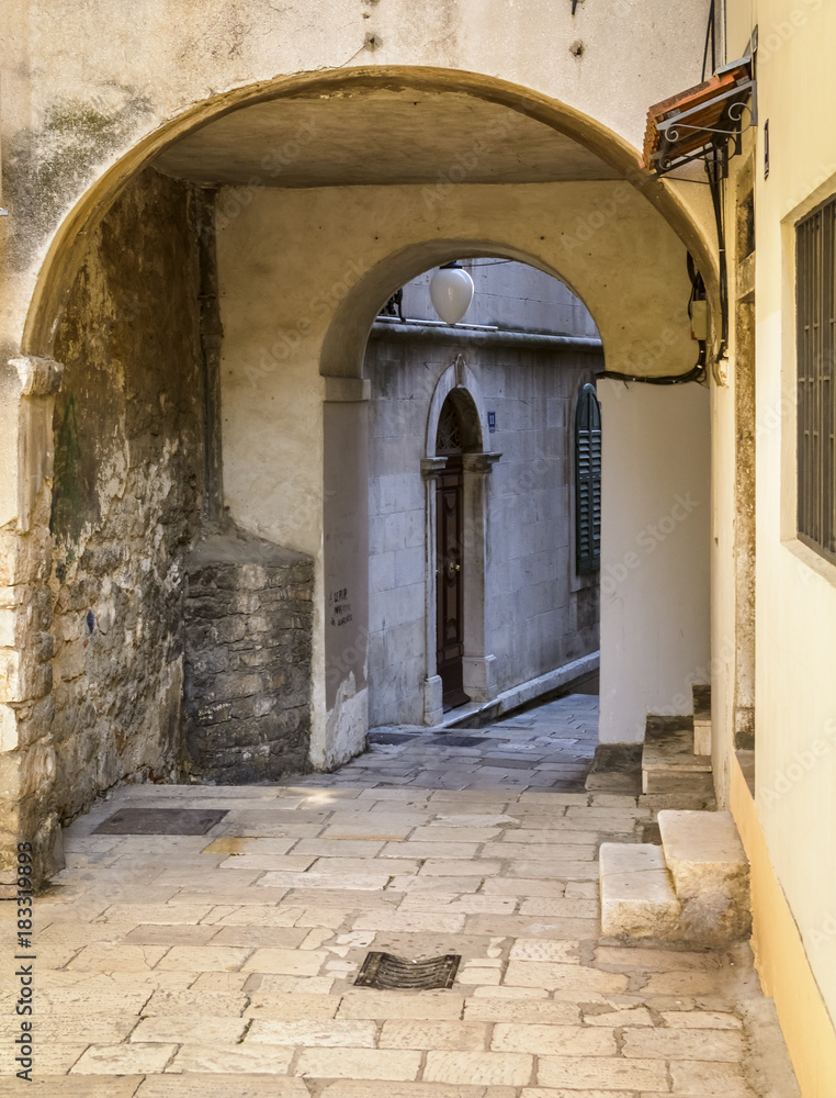 Empty street in Sibenik