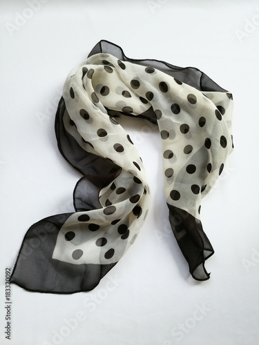 Soft black dot print scarf
