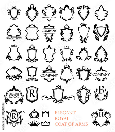 Big set of Rotal Elegant Heraldic Blazons