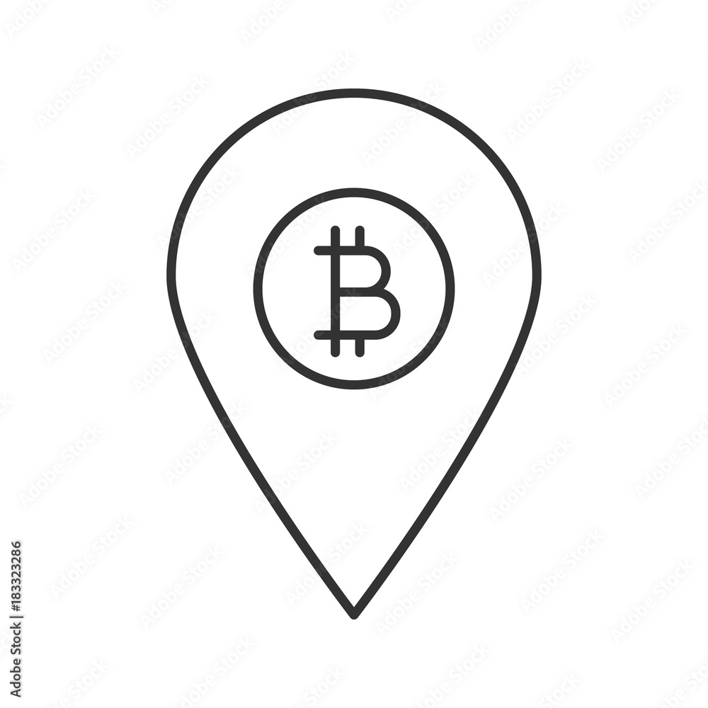 Bitcoin ATM location linear icon Bitcoin ATM location linear icon