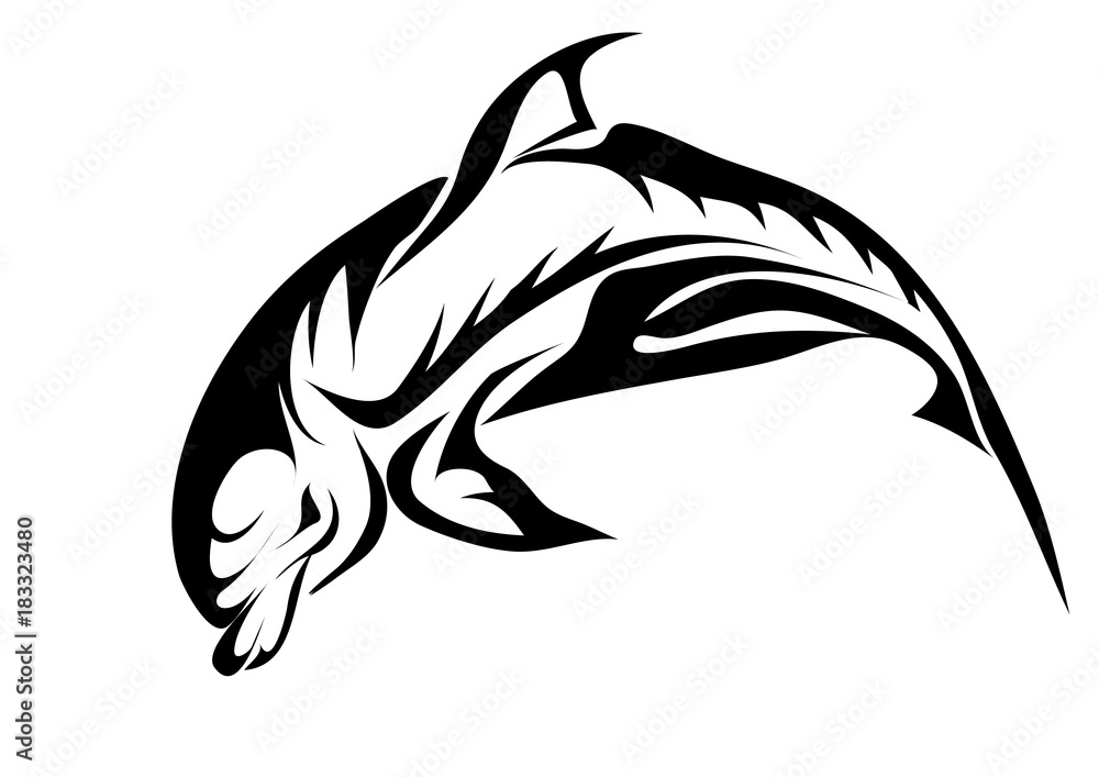 Obraz premium abstract bottlenose dolphin