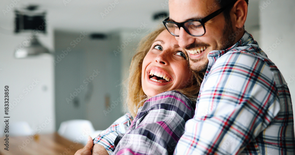 Fototapeta premium Sentimental couple in love bonding