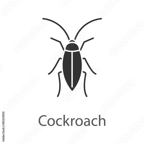 Cockroach glyph icon