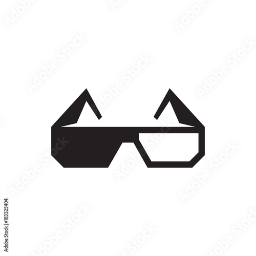 3d glasses icon illustration