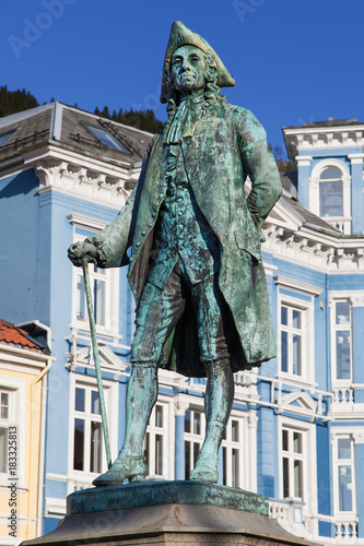 Statue of Holberg in Bergen photo