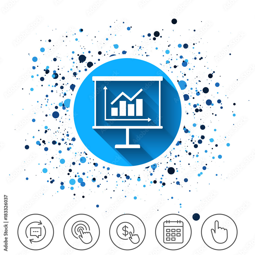Presentation billboard sign icon. Diagram symbol. Presentation billboard sign icon. Diagram symbol.