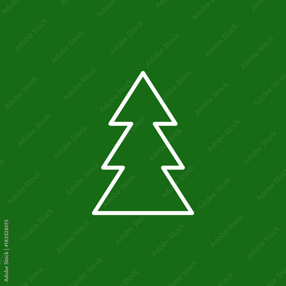 Chritmas tree icon on green background. Green tree icon. Tree line icon. Tree logo design Chritmas tree icon on green background. Green tree icon. Tree line icon. Tree logo design